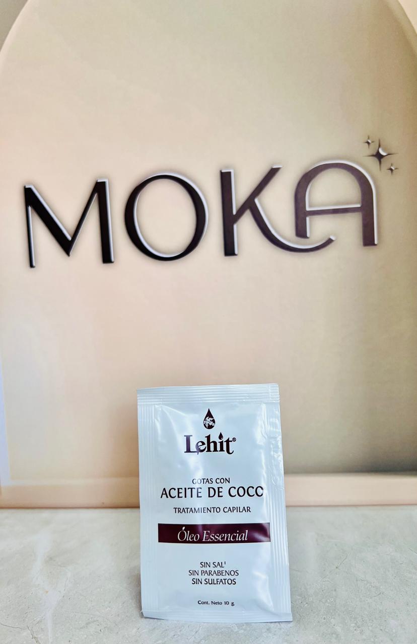 GOTAS CON ACEITE DE COCO LEHIT SOBRE