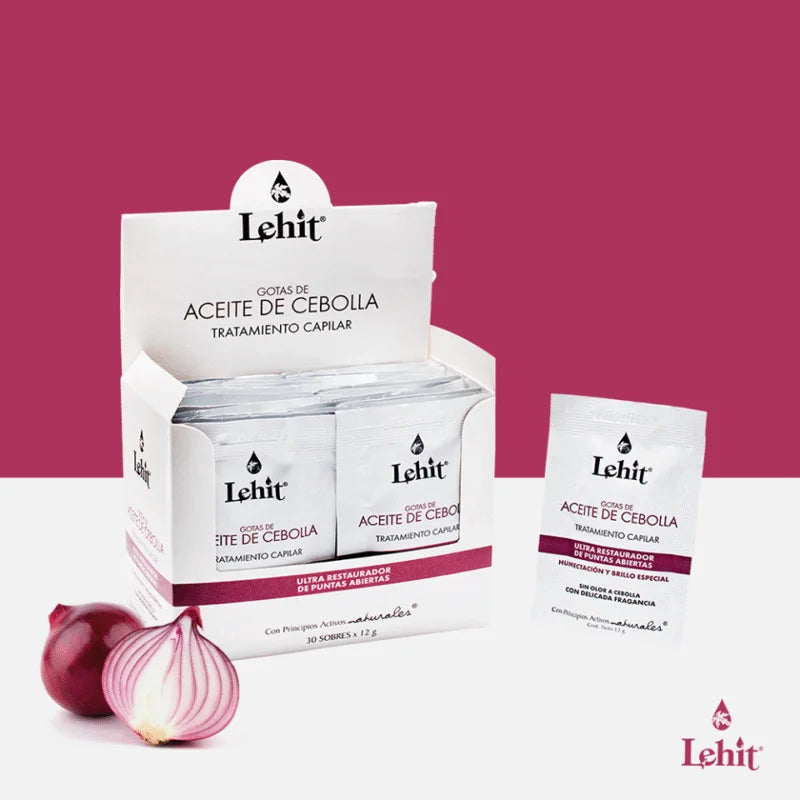 GOTAS CON  ACEITE DE CEBOLLA LEHIT SOBRE