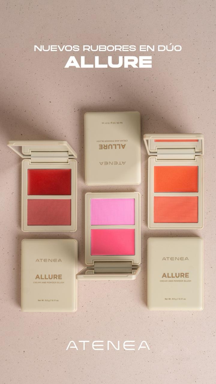 RUBOR EN DUO ALLURE CREMA Y POLVO COMPACTO ATENEA