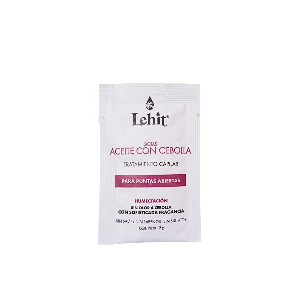 GOTAS CON  ACEITE DE CEBOLLA LEHIT SOBRE